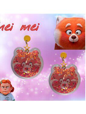 Turning Red inspired Mei the Red Panda earrings
